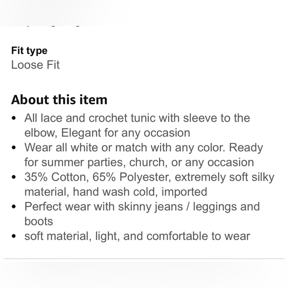 Simply couture Tunic top size Small - Picture 2 of 5